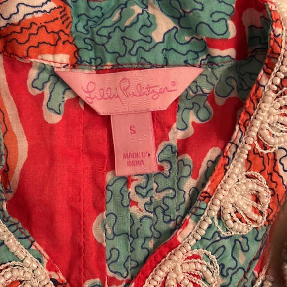 Lilly Pulitzer Sarasota Tunic in Watermelon Coralina S - Picture 11 of 15